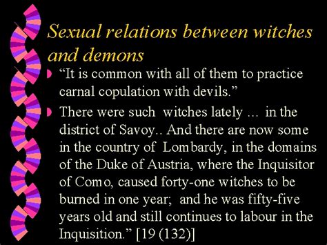 When a demon defiles a witch